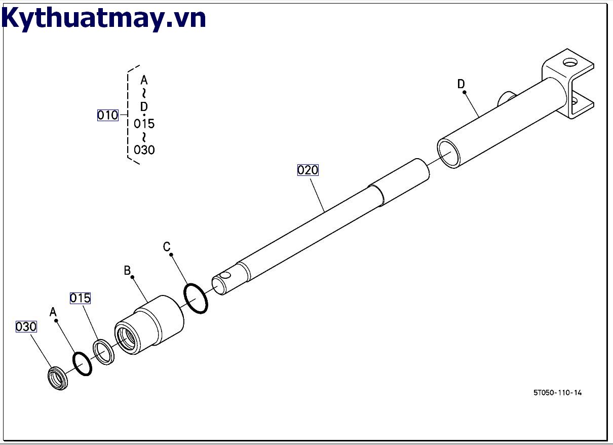 Xilanh máy nâng lõi quấn ( những bộ phận cấu thành)